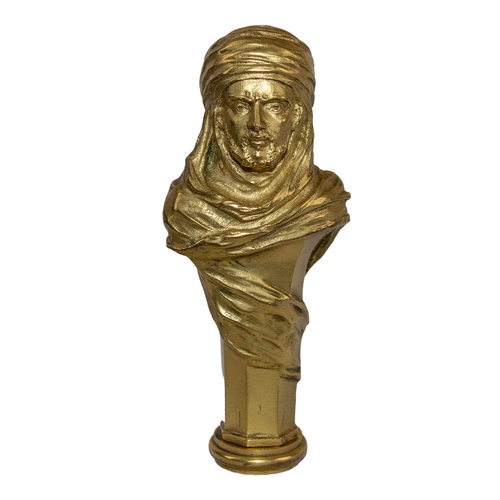 484 - FrenchCirca 1900A gilt bronze figural sealThe seal modelled as the head of an Arabian figureSigned '... 