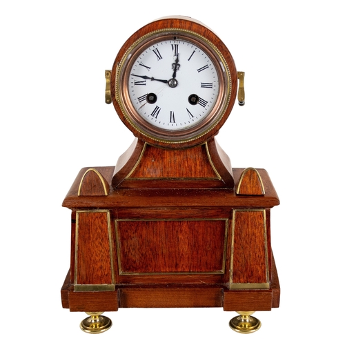 485 - French19th CenturyA Regency drum clockStriking every half an hourDimensions:11.5 in. (H) x 8.5 in. (... 