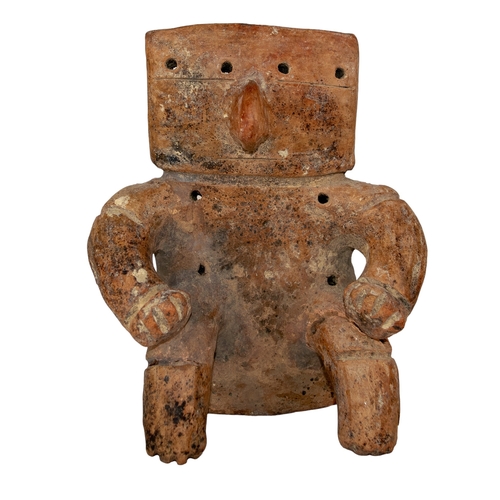 506 - Pre-ColumbianQuimbayaA terracotta figureTo be sold without reserveDimensions: 7.5 in (H) x 6.5 in. (... 