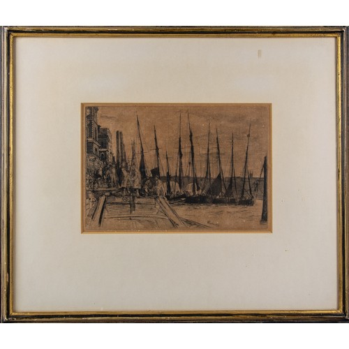 324A - James McNeill Whistler (1835-1903, Anglo-American)The DockyardDrypoint on paper Signed and dated low... 