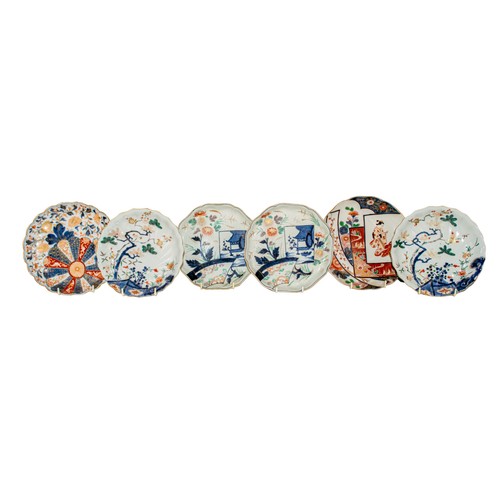 433A - 19th Century and earlier, JapaneseA collection of twelve Imari plates, including several pairs and s... 