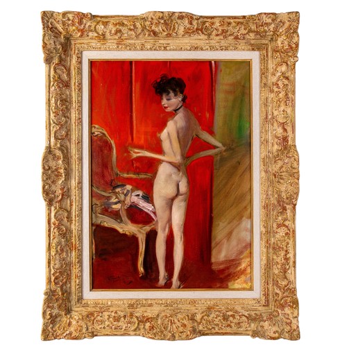 300 - Jean-Gabriel Domergue (French, 1889 - 1962)CécileOil on canvasSigned lower leftDimensions:(Frame) 34... 