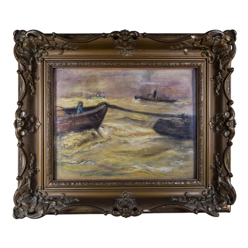 319 - Ludwig Julius Christian Dettmann (1865 - 1944)Inshore ShippingPastel on paperSigned lower leftDimens... 