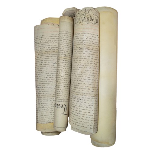 501 - BritishGeorgianA mixed group of eight deeds and indenturesSome on vellum with wax sealsDimensions:Ra... 