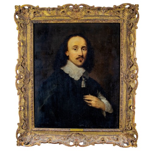 184 - Circle of Sir Anthony van Dyck17th CenturyA portrait of a gentlemanOil on canvasDimensions:(Frame) 3... 