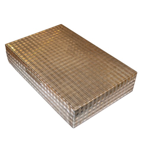 498A - ContinentalCirca 1970A silver covered cigar boxDimensions: 4 cm. (H) x 20 cm. (W) x 13 cm. (D)... 