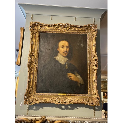 184 - Circle of Sir Anthony van Dyck17th CenturyA portrait of a gentlemanOil on canvasDimensions:(Frame) 3... 