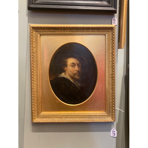 229 - After Peter Paul Rubens (1577-1640)Self-portrait19th/20th CenturyOil on board Dimensions:(Frame) 13 ... 