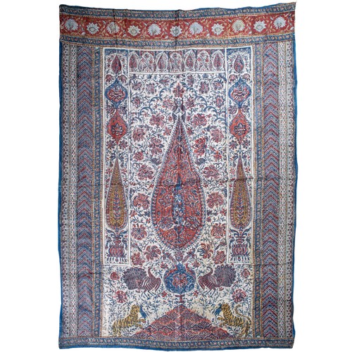 286 - Persian20th CenturyThree Ghalamkar fabricsTo be sold without reserveDimensions:[a] 45.5 in. (L) x 34... 