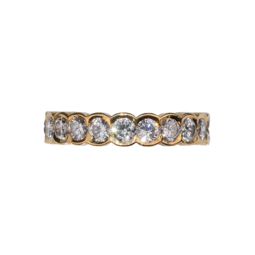 42 - Van Cleef and ArpelsParisCirca 1967An 18 carat gold and brilliant cut diamond hoop ringNumbered 8868... 