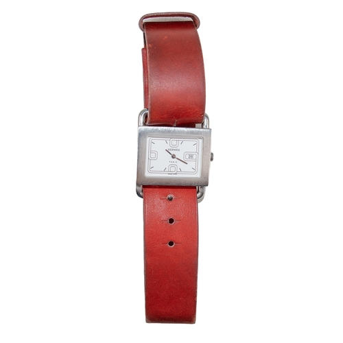 111 - HermesCirca 1980A ladies' Barenia wristwatchwith original papers and five differently coloured leath... 