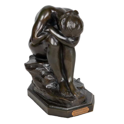 306 - Attributed to Aimé-Jules Dalou (French, 1838-1902)La Verité Meconnue or The Truth RevealedBronze Sig... 