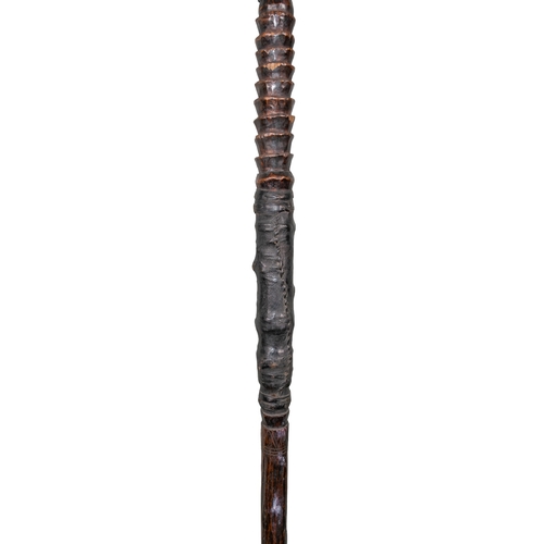 655 - AfricanAntiqueA carved wooden chieftain staffDimensions:61 in. (L)To be sold without reserve... 