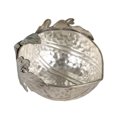 658 - Gabriella Crespi (Italian, 1922-2017)A silver plated acorn bowl, c. 1970SignedDimensions:6 in. (L) x... 