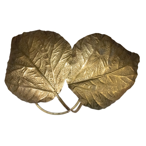 661 - Tommaso Barbi (Italian, b. 1944)A large leaf table lampCirca 1970sBrassDimensions:11 in. (H) x 38 in... 