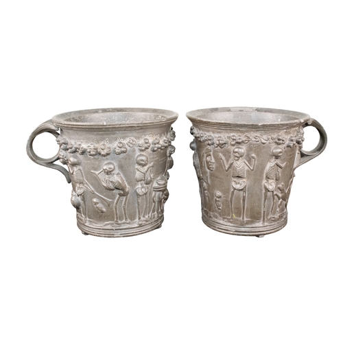 664 - ContinentalCirca 1820A pair of Grand Tour lead skeleton cupsModelled after the silver cups found at ... 