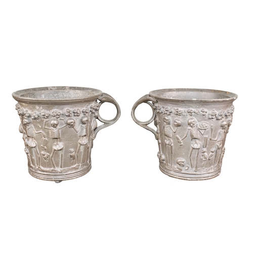 664 - ContinentalCirca 1820A pair of Grand Tour lead skeleton cupsModelled after the silver cups found at ... 