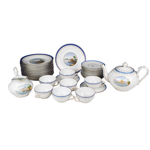 680 - ItalianEarly 20th centuryRichard Ginori, a part tea set, comprising 12 hand painted plates, a tea po... 