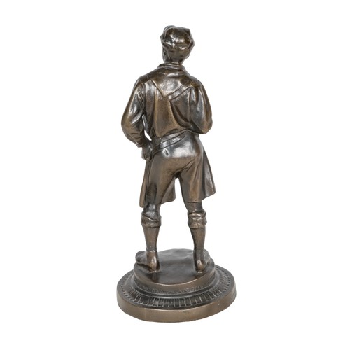 317 - Attributed to Robert Tait Mckenzie (Canadian, 1867 - 1938)The Boy ScoutA cast metal figure with reli... 