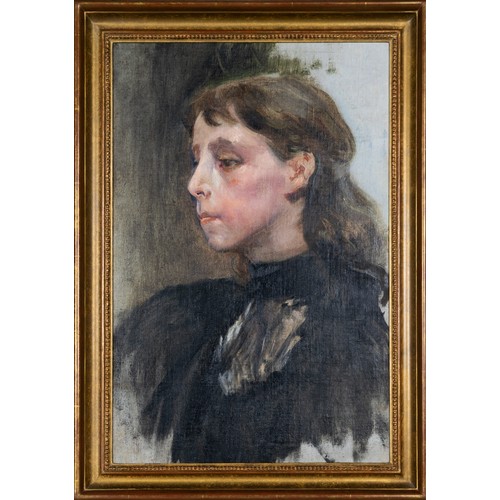 270 - Joaquín Sorolla y Bastida (Spanish, 1863 - 1923)Study of a woman's head for the painting “Oath of th... 