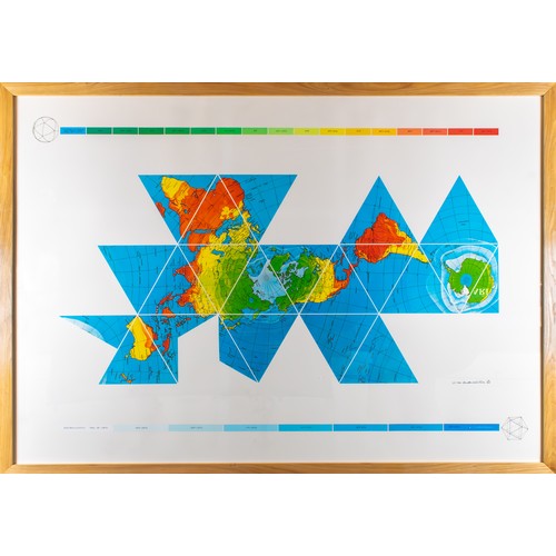 293 - Buckminster Fuller (American, 1895 - 1983)Dymaxion Air-Ocean World Map, 1980Screenprint on paperEdit... 