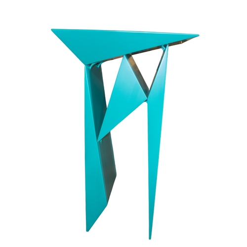 111 - Italianc. 1980Three plinths, in the style of Alessandro MendiniOf a turquoise colourDimensions:36 in... 