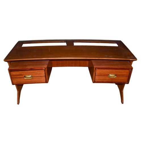 125 - Guglielmo Ulrichc.1945An important curved writing desk, with four drawers, original bronze hand... 