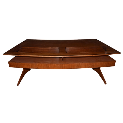 125 - Guglielmo Ulrichc.1945An important curved writing desk, with four drawers, original bronze hand... 