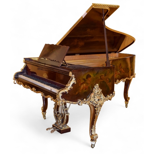 127 - French, Louis XV styleA unique giltwood and japanned boudoir grand piano.The movement by Erard, No. ... 