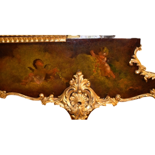 127 - French, Louis XV styleA unique giltwood and japanned boudoir grand piano.The movement by Erard, No. ... 