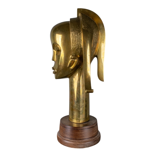 157 - Mambu Manzambi (Congolese, b. 1943)Femme Fang1989Bronze on a wooden plinthInscribed 'Femme Fang, Mam... 