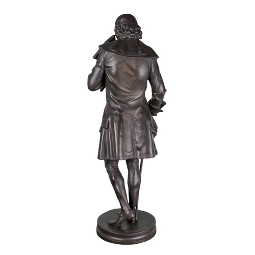 167 - Albert-Ernest Carrier-Belleuse (French, 1824-1887)VoltaireSpelter, dark brown patinationSigned A.Car... 