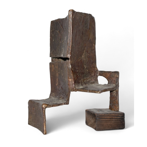 178 - 20th centuryAn abstract bronze, with wooden baseDimensions:12 in. (H) x 9 in. (W)... 