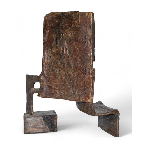 178 - 20th centuryAn abstract bronze, with wooden baseDimensions:12 in. (H) x 9 in. (W)... 