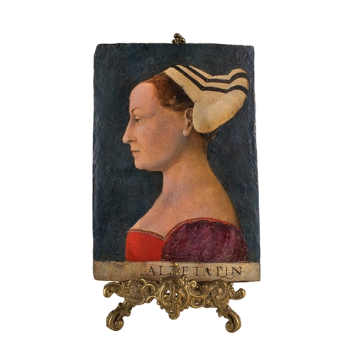 197 - Italian15th CenturyAttributed to Antonio del Pollaiuolo (1429-1498)Portrait of an Italian Noblewoman... 