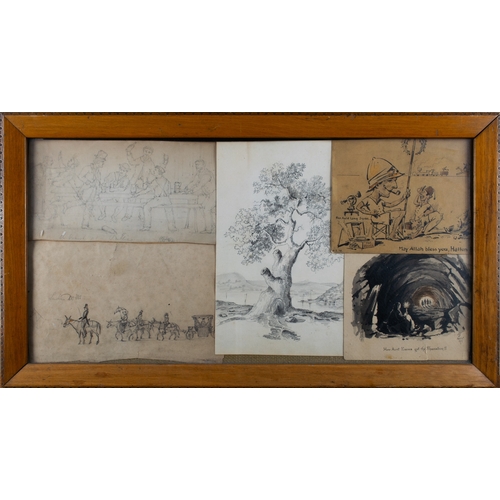 235 - British19th/20th CenturyA group of drawings and prints[a] A framed group of 5 works on paper[b] An i... 