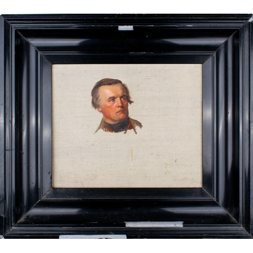 239 - German19th CenturyA study of Wagner (?)Oil on canvas, lined to boardSigned indistinctly lower r... 