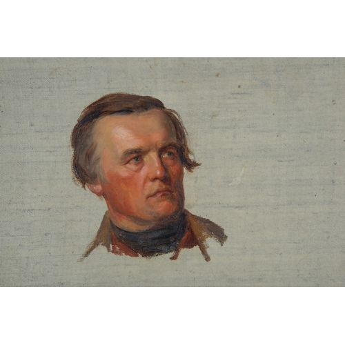 239 - German19th CenturyA study of Wagner (?)Oil on canvas, lined to boardSigned indistinctly lower r... 