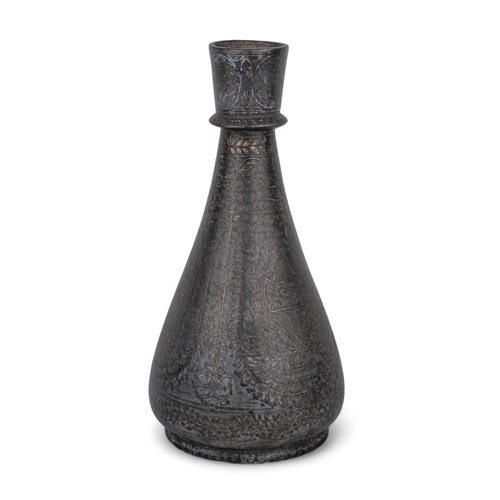 436 - Indianc.1800A bidri vase, with silver inlay and exceptional branching floral designDimensions:7 in. ... 