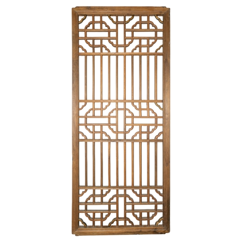 456A - Chinese, 20th CenturyA wooden window screenDimensions:45 in. (H) x 19 in. (W) x 1 in. (D)... 