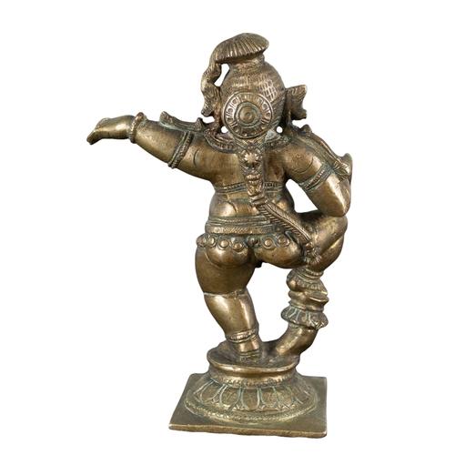 480 - Indianc. 1800BronzeA young dancing Krishna with a ball of butterThis small statue bears stylistic si... 