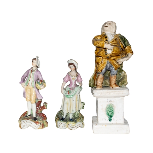 490 - BritishThree ceramic figurinesIncluding Benjamin FranklinTo be sold without reserve... 