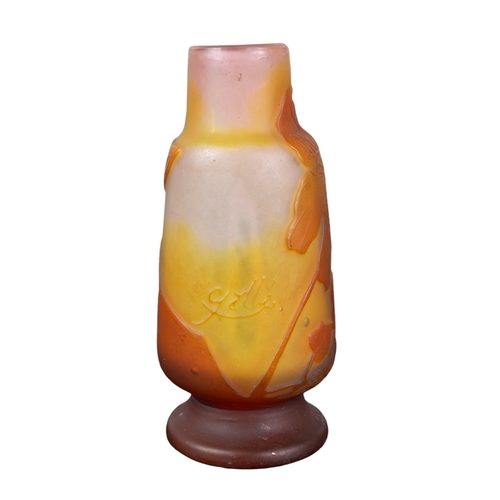 524 - Emile GalleA floral cameo perfume bottleProperty of a gentlemanDimensions:4 in. (H)... 