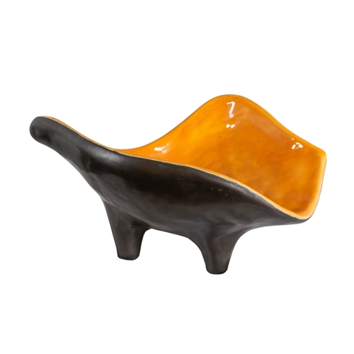 530 - Frenchc.1950sAn orange and black freeform ceramic bowlDimensions:7.5 in. (H) x 12 in. (D)... 