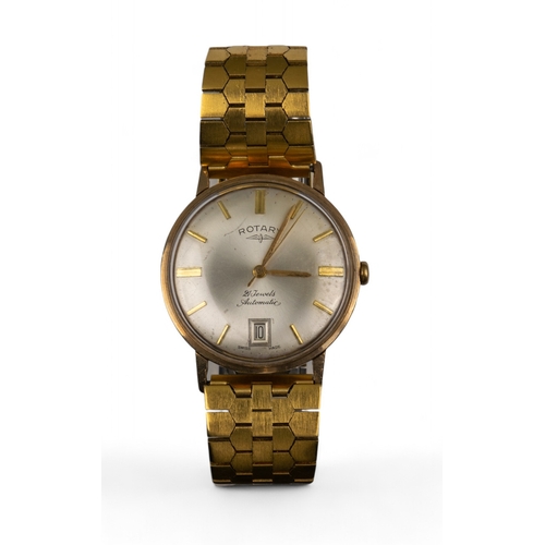 67 - 20th CenturyA group of four watches[a] A gentleman's 1960s 9 carat gold Rotary Automatic wristwatch[... 