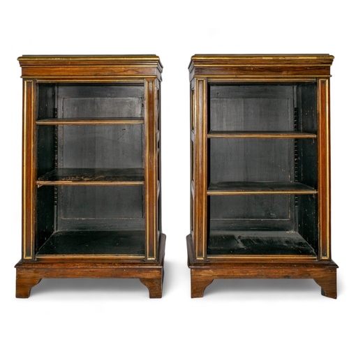 98 - British20th CenturyA pair of wooden cabinets with gilded edgesDimensions:38 in. (H) x 13.5 in. (W) x... 