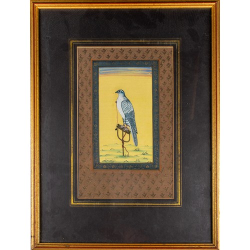 371A - Jaipur SchoolA pair of falcons in decorative mountSigned lower leftDimensions:(Frame) 18.5 in. (H) x... 