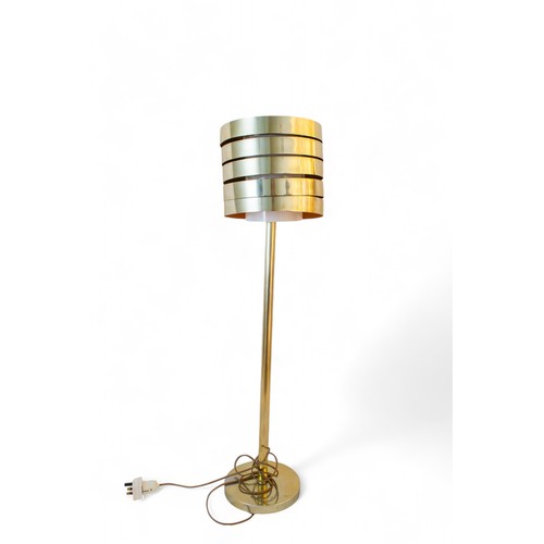 543 - NEF ScandinaviaA brass coated metal floor lampc.1960Dimensions:48.5 in. (H)... 