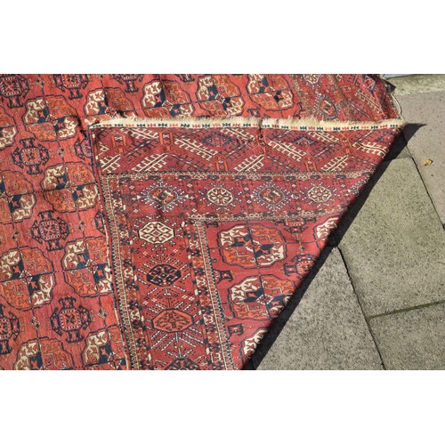 144 - Afghan, a Bokhara carpetDimensions:123 in. (H) x 90 in. (W)