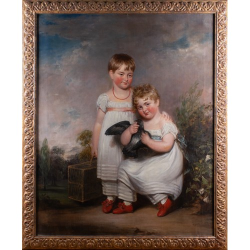 226 - Circle of Ramsay Richard Reinagle (1775-1862)Portrait of Two Children, each depicted full length, we... 